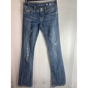 Miss Me Signature Boot  Women's Jeans Size 27 x 34 Inseam Tribal Flap Pocket